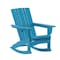 Flash Furniture Blue Adirondack Rocking Chair with Cupholder LE-HMP-1045-31-BL-GG - alternate 4